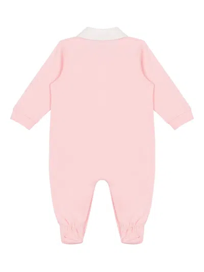 Moschino Long-sleeve Romper In Pink
