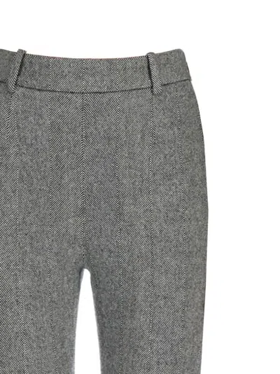 Ermanno Scervino Herringbone Trousers In Gray