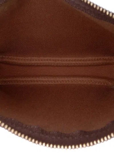 Pre-owned Louis Vuitton 2003 Monogram Mini Pochette Accessoires Handbag In Brown