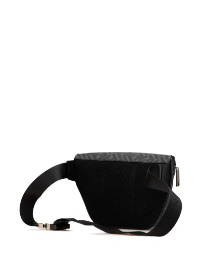 Pre-owned Fendi 2010-2025 Zucca Coated Canvas Logo Belt Bag
