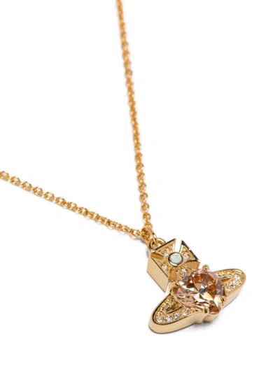 Vivienne Westwood Ariella Orb Crystal-embellished Necklace In Gold