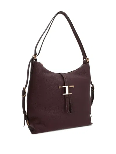 Tod's T Timeless Grained Leather Shoulder Bag