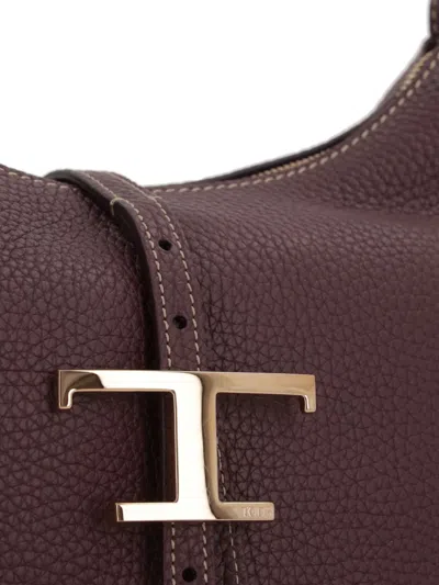 Tod's T Timeless Grained Leather Shoulder Bag