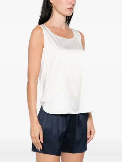 Max Mara Scoop-neck Top In White