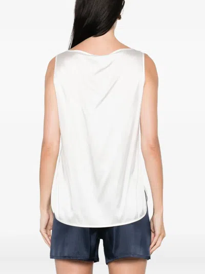 Max Mara Scoop-neck Top In White