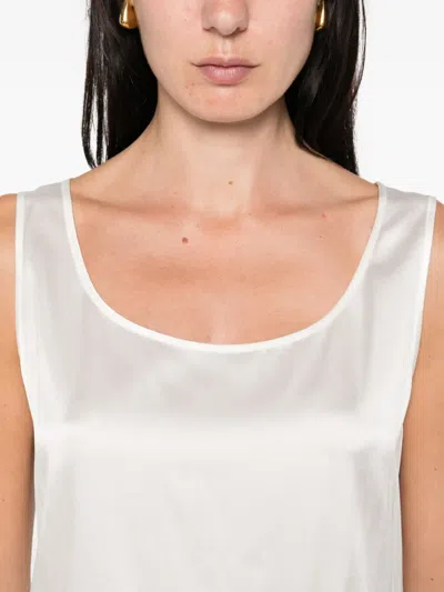 Max Mara Scoop-neck Top In White