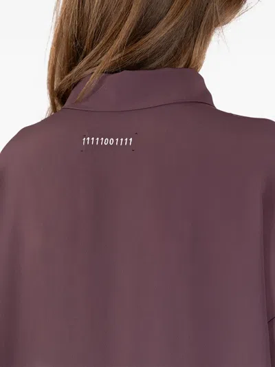 Société Anonyme Bow-tie Neck Long-sleeve Shirt In Purple