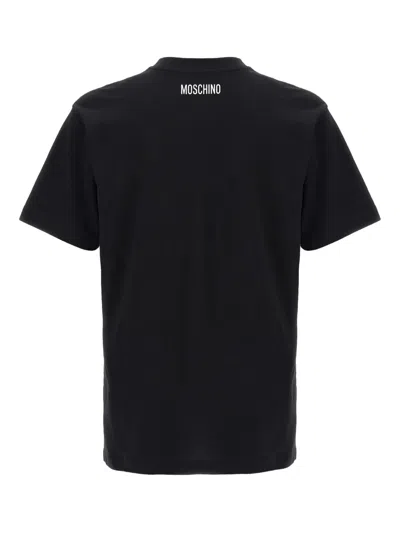 Moschino T-shirt Whit Maxi Print In Black