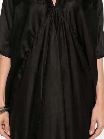 Rick Owens Concordians Kite Midi Dress In Black