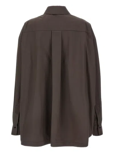 Attico ''diana'' Dark Brown Shirt In Brown