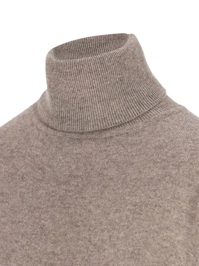 Saint Laurent Turtleneck Sweater In Cashmere In Gray