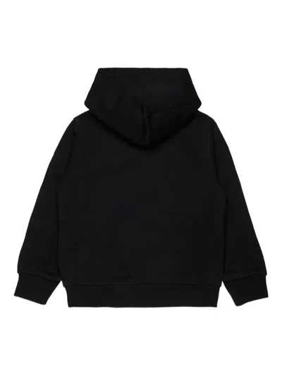 Diesel Sxginhood Over Logo-patch Hoodie In Black