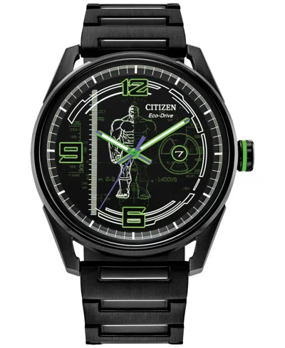 Citizen Eco-drive Men's Marvel Hulk Green Goliath Black-tone Stainless Steel Bracelet Watch 42mm