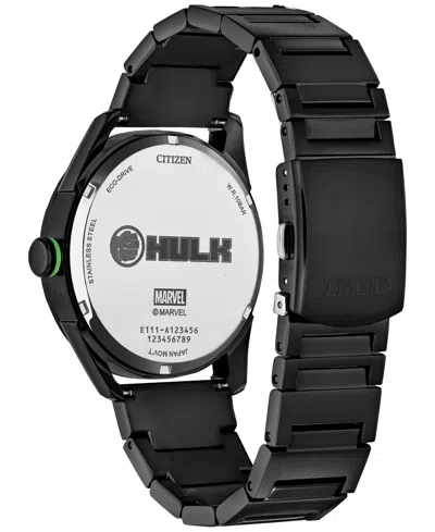 Citizen Eco-drive Men's Marvel Hulk Green Goliath Black-tone Stainless Steel Bracelet Watch 42mm