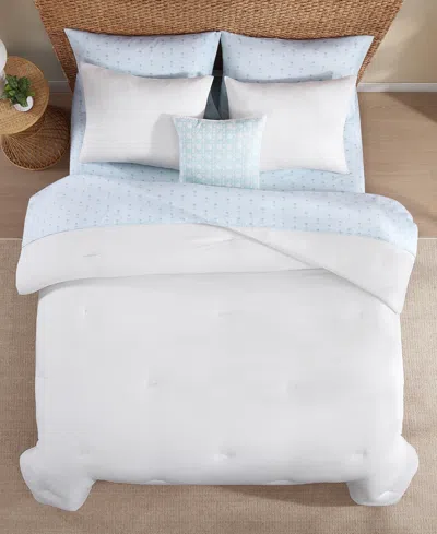 Tommy Bahama Seersucker Solid Comforter Set In Multi