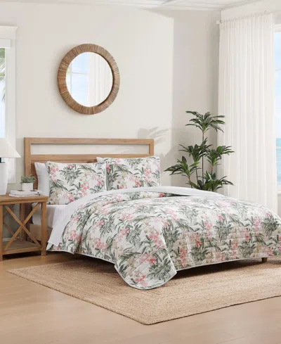 Tommy Bahama Island Orchid Cotton Reversible 3-pc. Quilt Set, Full/queen