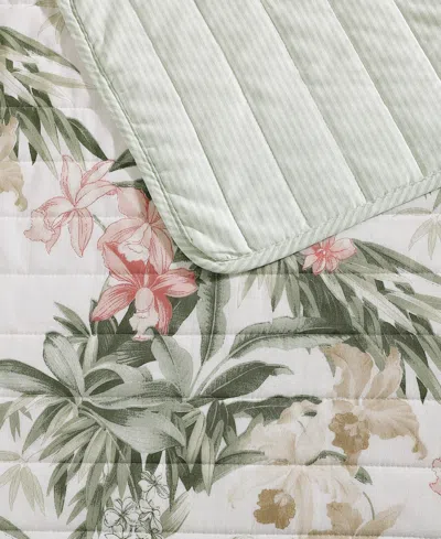 Tommy Bahama Island Orchid Cotton Reversible 3-pc. Quilt Set, Full/queen