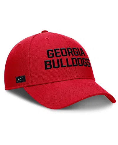 Nike Men's Red Georgia Bulldogs Rise Practice Adjustable Hat