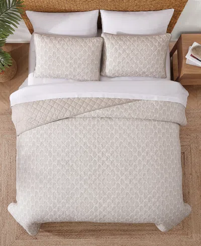 Tommy Bahama Fronds Cotton Reversible 3-pc. Quilt Set, Full/queen
