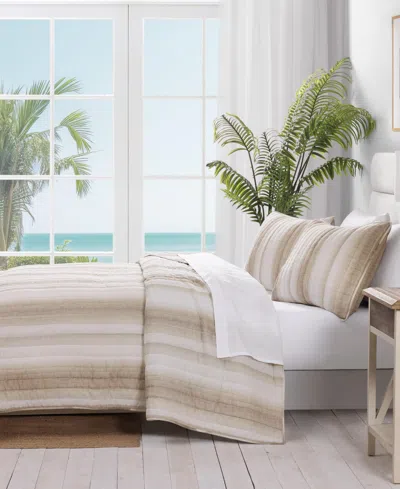 Tommy Bahama La Prisma Stripe Texture Cotton 3-pc. Quilt Set, Full/queen
