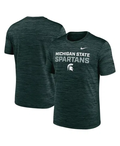 Nike Men's Green Michigan State Spartans Campus Center Stack Velocity Performance T-shirt In Green