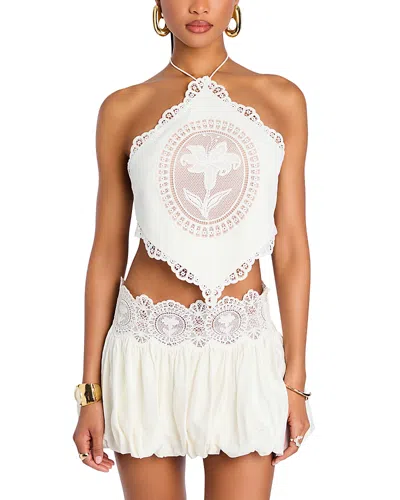 Retroféte Summer Halter Top In White