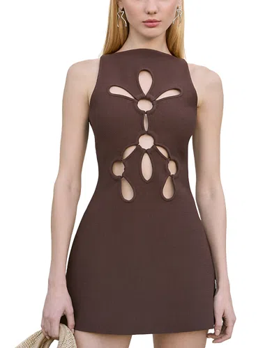 Cult Gaia Franco Cut Out Mini Dress In Brown