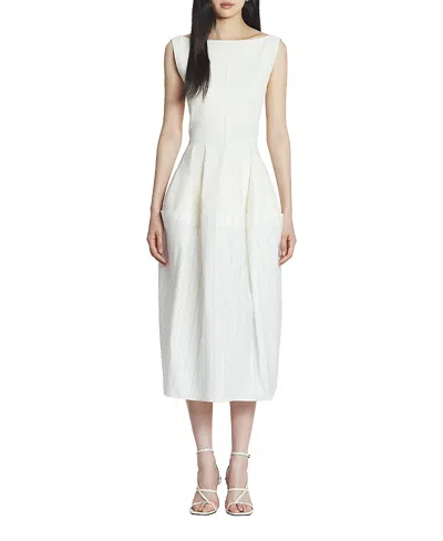 Lanvin Cotton Peplum Dress In White