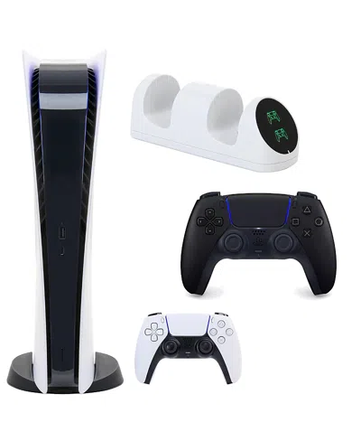 Sony Ps5 Digital Console With Extra Black Dualsense Controller And Dual Charging Dock In Black