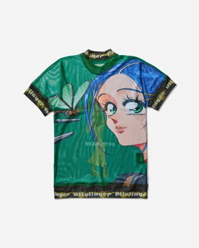 Ottolinger Women S Julien Ceccaldi Oversized Mesh T-shirt Multicolor In Green