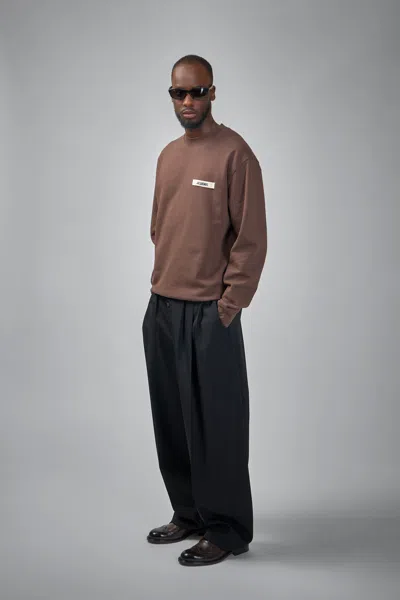 Jacquemus Basic Crew Neck T-shirt With Long Sleeves