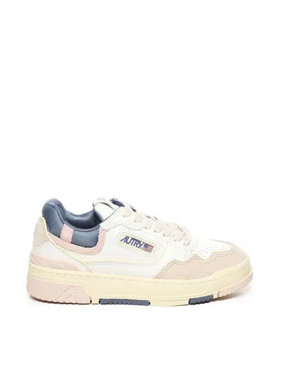 Autry Sneakers Clc Low Leather And Suede Color White And Peach Whip
