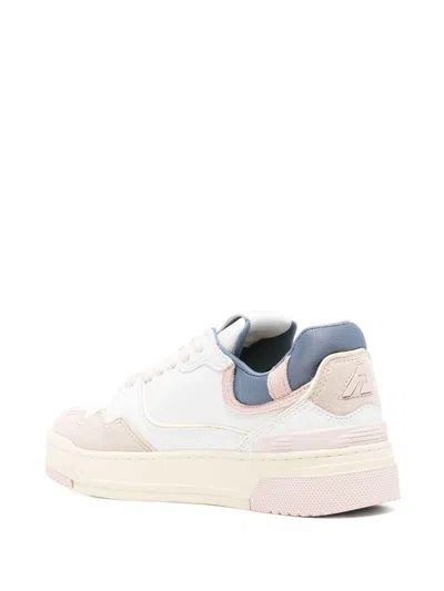 Autry Sneakers Clc Low Leather And Suede Color White And Peach Whip