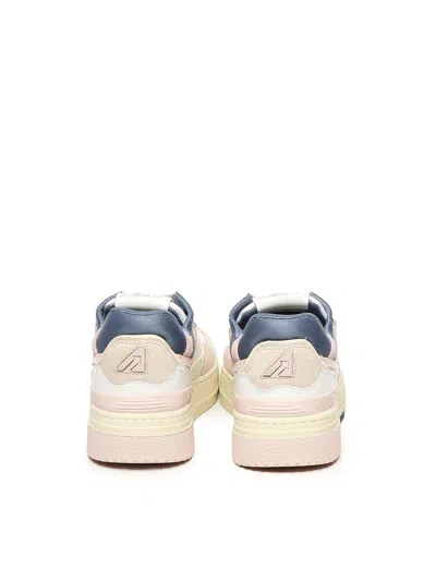 Autry Sneakers Clc Low Leather And Suede Color White And Peach Whip