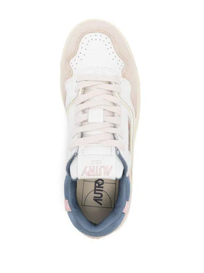 Autry Sneakers Clc Low Leather And Suede Color White And Peach Whip