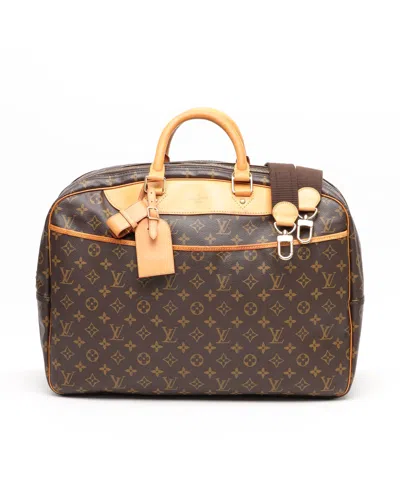 Pre-owned Louis Vuitton Monogram Alizé 24h Weekend Bag In Brown