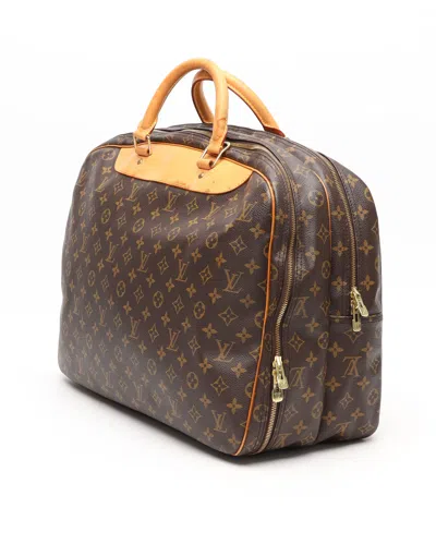 Pre-owned Louis Vuitton Monogram Alizé 24h Weekend Bag In Brown