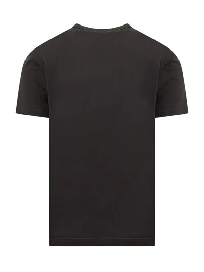 Dolce & Gabbana Dolce&gabbana Black Crewneck T Shirt With Logo Plaque In Black