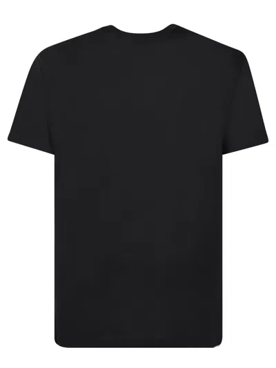 Dolce & Gabbana Dolce&gabbana Black Crewneck T Shirt With Logo Plaque In Black