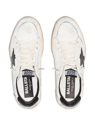Golden Goose Ballstar Nappa Upper Leather Star And Heel Crack Toe And Spur In White