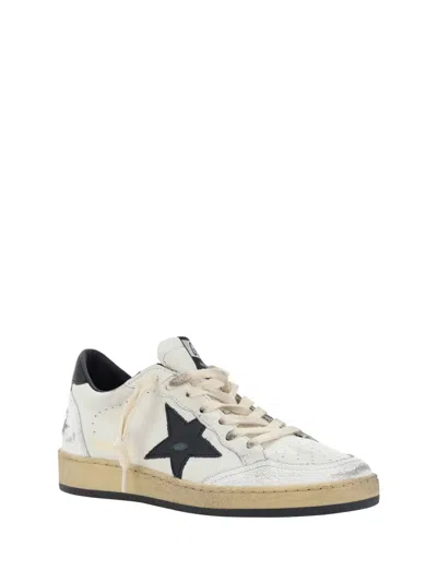 Golden Goose Ballstar Nappa Upper Leather Star And Heel Crack Toe And Spur In White