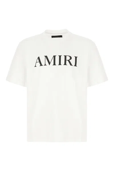 Amiri Oversized White T-shirt With Contrasting Logo Print In Cotton Man In White