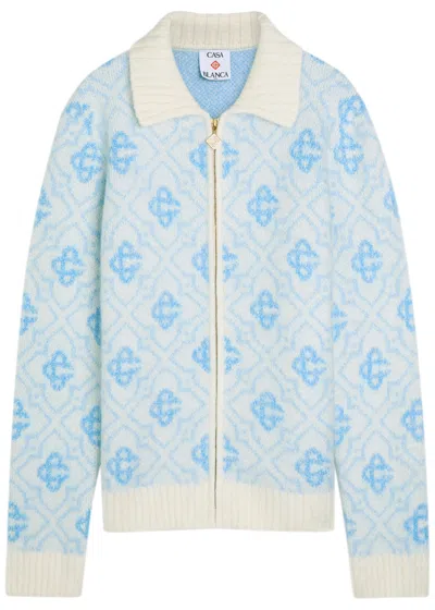 Casablanca Logo-monogrammed Brushed-knit Jacket