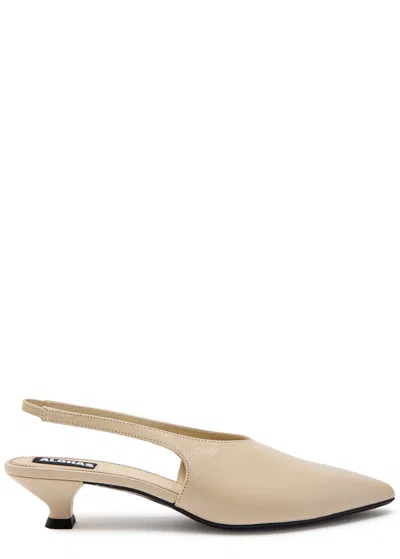 Alohas Eros 45 Glossed Leather Slingback Pumps