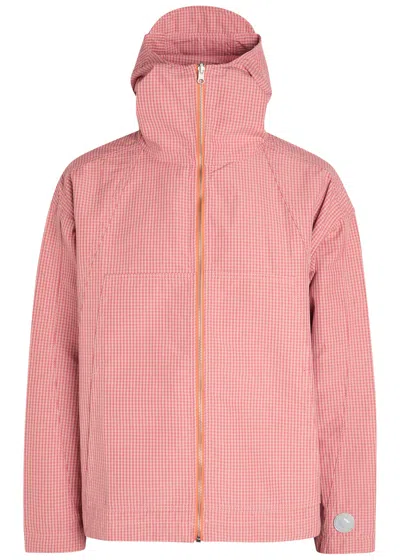 Pdf Channel Low Ride Checked Cotton-blend Jacket In Pink