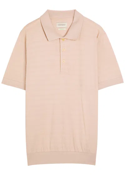 Oliver Spencer Glendale Buttoned Short-sleeve Polo Shirt In Pink