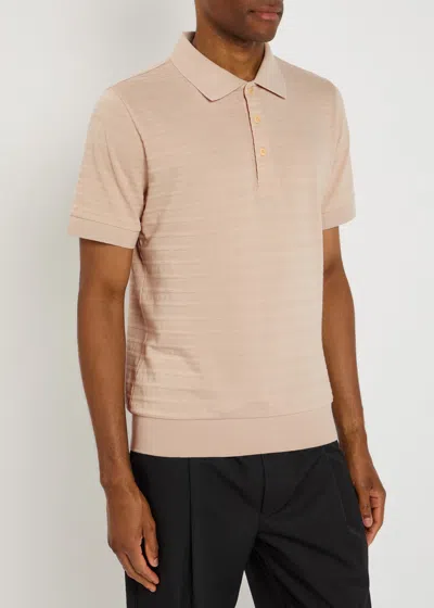 Oliver Spencer Glendale Buttoned Short-sleeve Polo Shirt In Pink