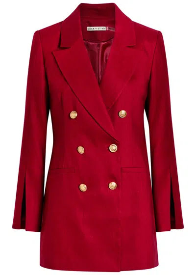 Alice And Olivia Alice + Olivia Campbell Linen-blend Blazer