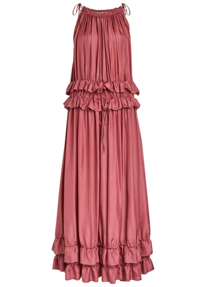 Chloé Chloe Gathered Silk Maxi Dress