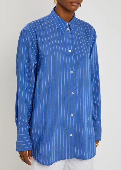 Totême Toteme Striped Woven Shirt In Blue